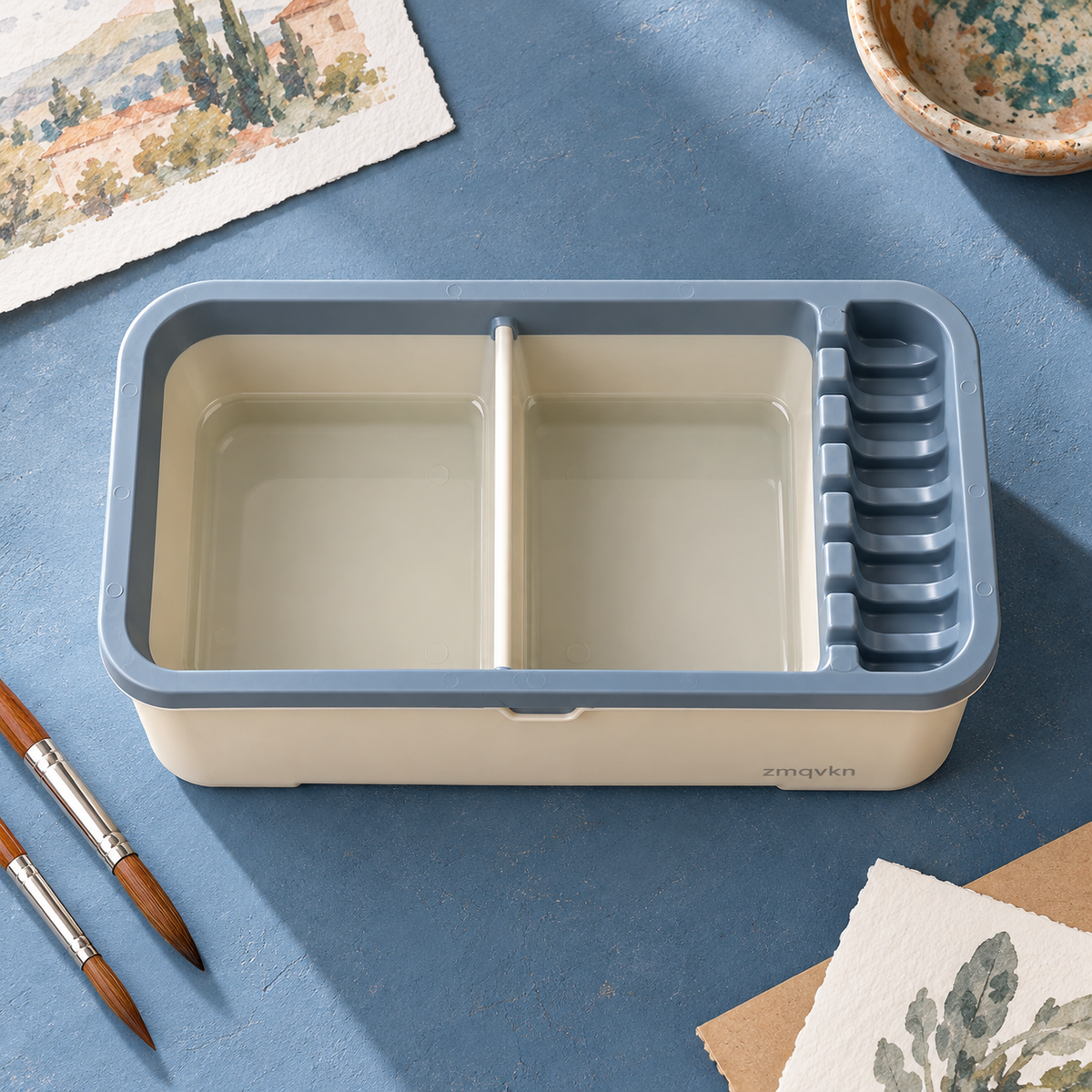 zmqvkn Twin-Well Brush Rinse Cup — alternate arrangement