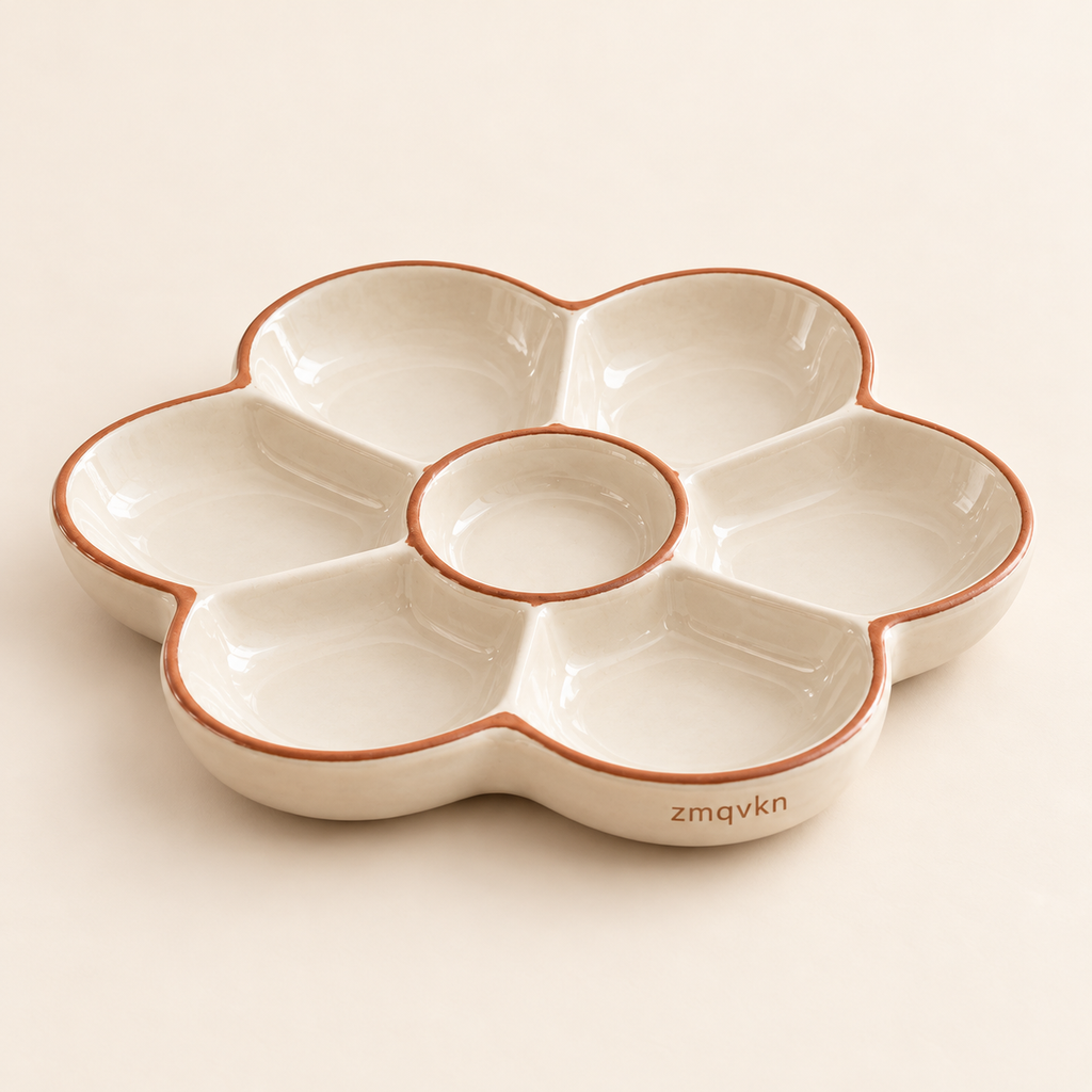 zmqvkn Porcelain Flower Mixing Palette — complete product view