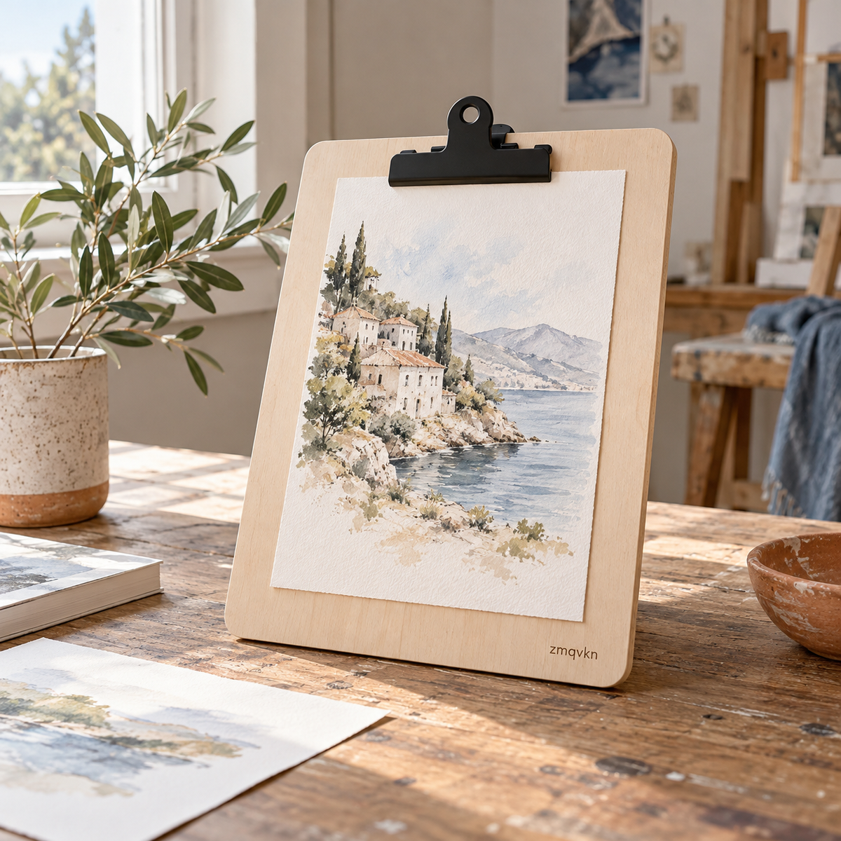 zmqvkn Clip-Top Drawing Board — artist studio lifestyle scene