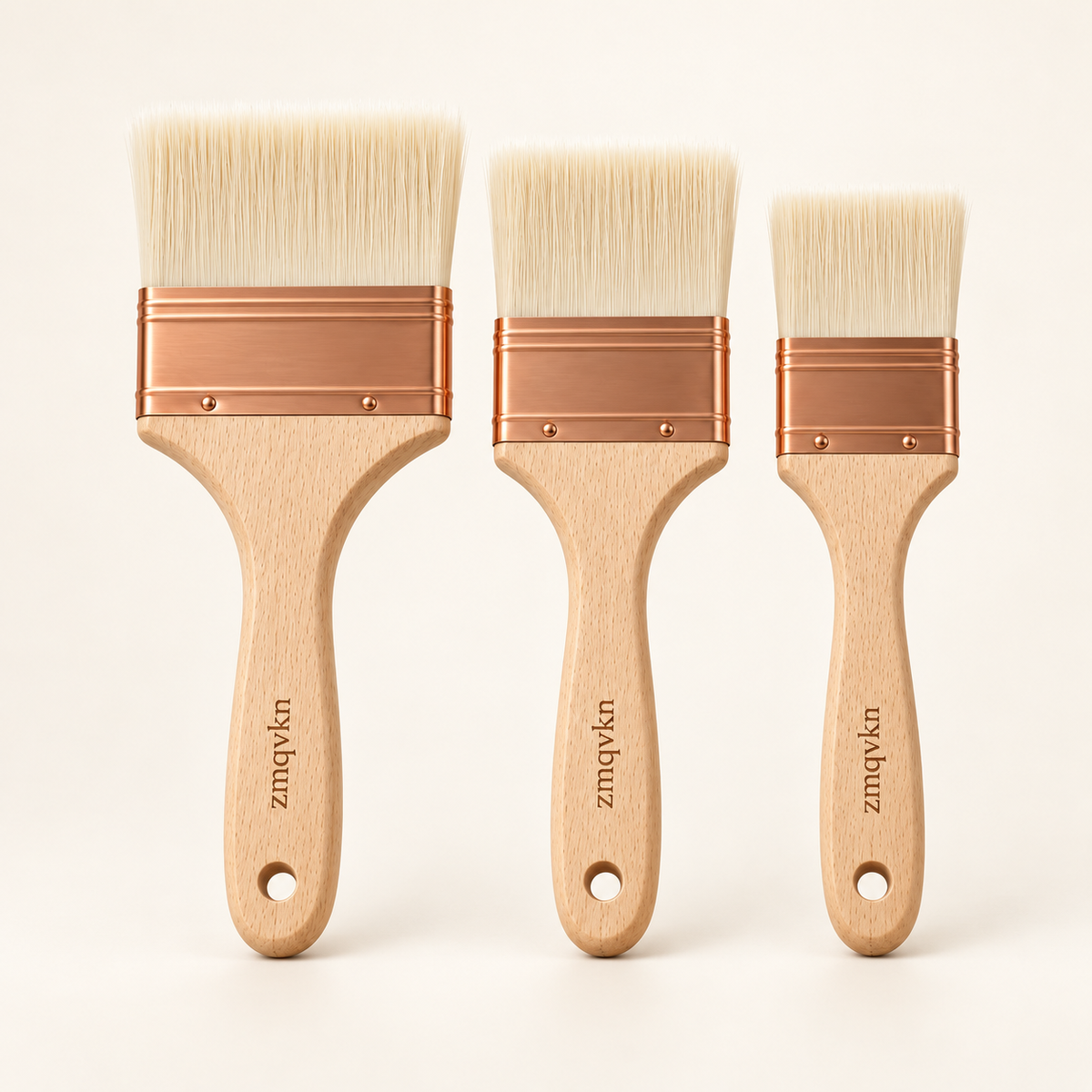 zmqvkn Wide Flat Brush Trio — complete product view
