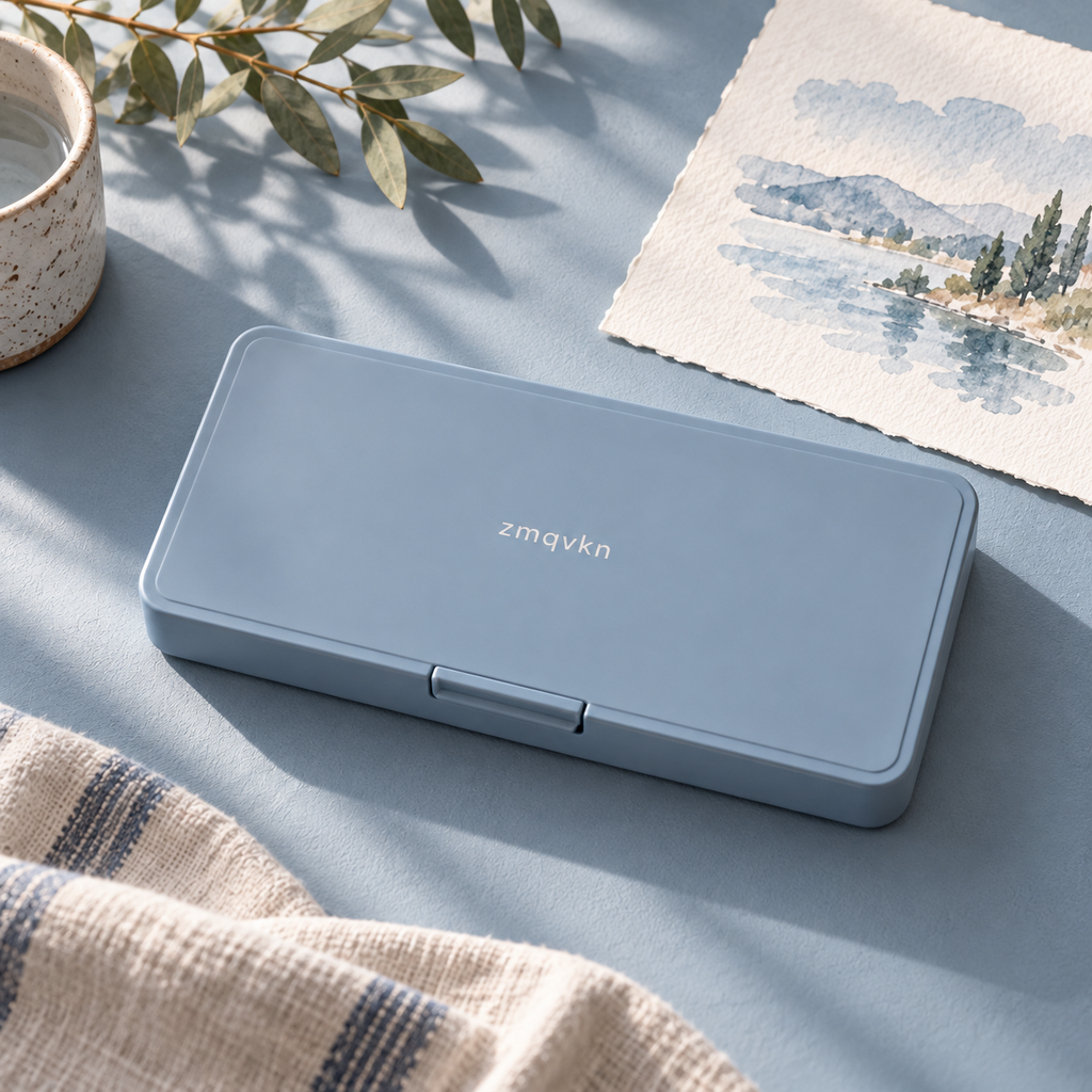 zmqvkn Folding Watercolor Travel Palette — alternate arrangement